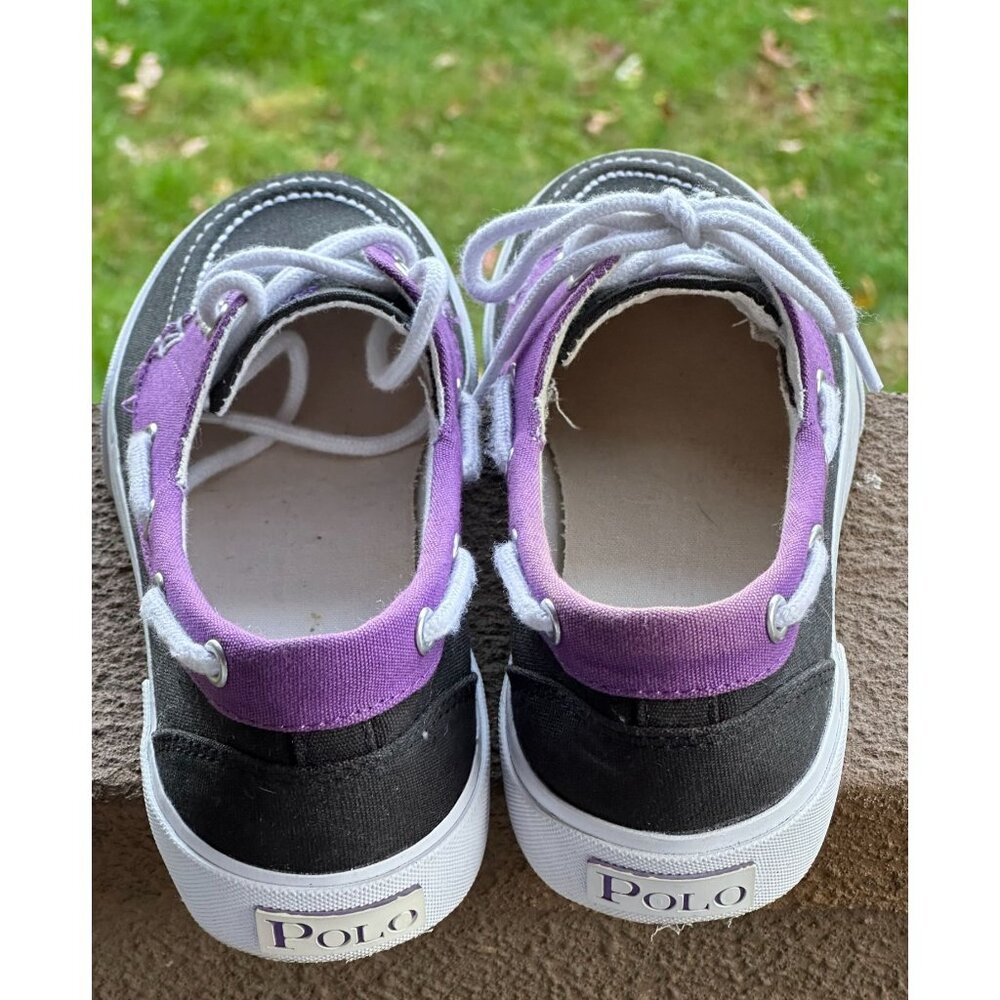Ralph Lauren Polo Lilia Women Shoe Flats Canvas Size 6B Blue Purple Cruise Wear - Picture 5 of 10